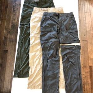 REI Sahara Convertible Pants Size 2 Tan Green Gray